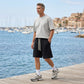 Short décontracté en mélange coton pour homme