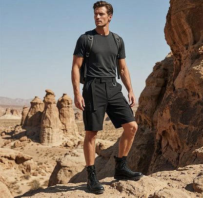 Short cargo classique pour homme avec poches