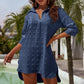 Chemise décontractée oversize en mousseline jacquard pour femme