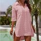 Chemise décontractée oversize en mousseline jacquard pour femme