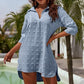 Chemise décontractée oversize en mousseline jacquard pour femme