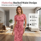 🌸 50% OFF NOW!💃 Women's Floral Mesh Mermaid Dress – Ruched Waist & Romantic Style – Perfect for Date Night ✨