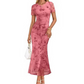 🌸 50% OFF NOW!💃 Women's Floral Mesh Mermaid Dress – Ruched Waist & Romantic Style – Perfect for Date Night ✨