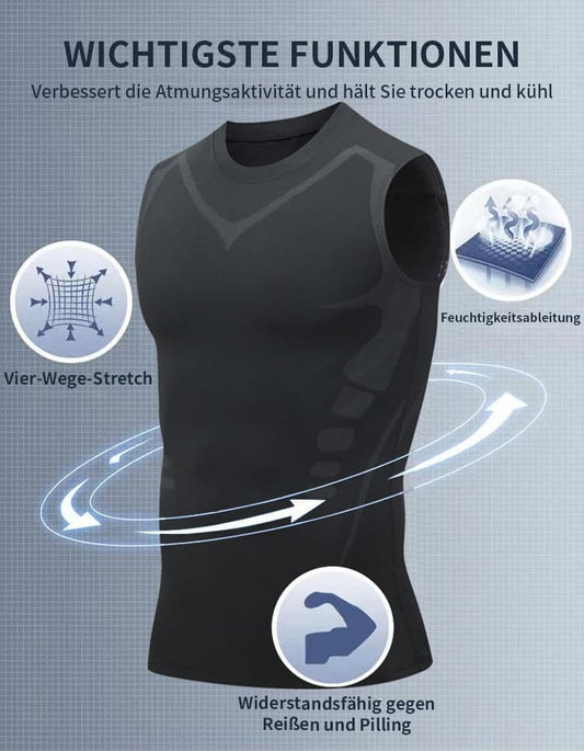 👔 PROMO LIMITÉE 50% DE RÉDUCTION ! ✨ Gilet de Mise en Forme – Ionique, Compression, Homme, Léger ✨