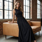 Robe élégante pour femme à taille froncée avec poches
