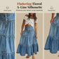 👗 PROMO LIMITÉE 50% DE RÉDUCTION ! ✨ Jupe Maxi Denim – Taille Haute, Évasée, Étagée ✨