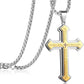 📢📢50 % DE RÉDUCTION !! ⏰Collier Croix du Notre Père pour homme