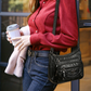 Sac bandoulière pour femme en simili cuir souple multi-poches