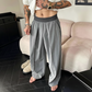 📢📢 50% DE RÉDUCTION !! ⏰ Pantalon large plissé pour homme avec ceinture élastique