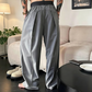 📢📢 50% DE RÉDUCTION !! ⏰ Pantalon large plissé pour homme avec ceinture élastique