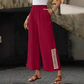 🌸Pantalon Large à Taille Élastique ✅ Pompons Élégants & Coupe Fluide | Confort Chic pour Femme ✨