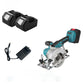 ⚡🔧 PROMO -50% ! Scie Circulaire Sans Fil 21V Brushless – 1500W, 10000 tr/min, Disque 165 mm, 2 Batteries, Inclinaison 0-45°, Prof. 63 mm