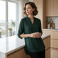 Blouse pour femme col en V à imprimé géométrique