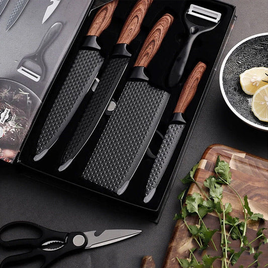 Set de 6 Couteaux de Cuisine Antiadhésifs