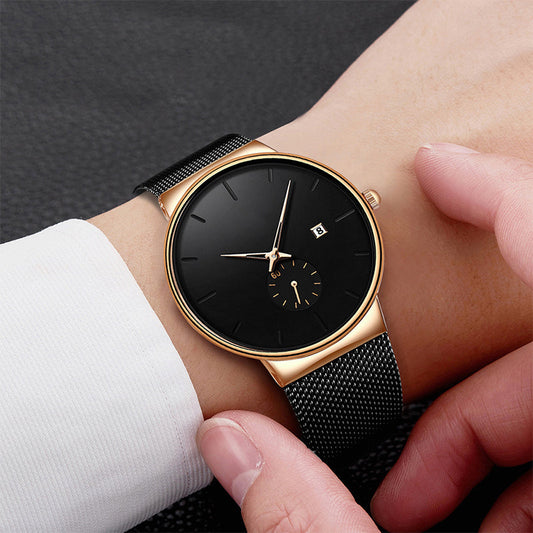 ⌚ PROMO LIMITÉE 50% DE RÉDUCTION ! ✨ Montre Minimaliste Homme – Étanche, Quartz, Acier ✨