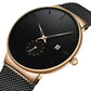 ⌚ PROMO LIMITÉE 50% DE RÉDUCTION ! ✨ Montre Minimaliste Homme – Étanche, Quartz, Acier ✨