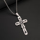 💥 50% DE RÉDUCTION ✝️ Collier avec pendentif en forme de croix de style vintage orné – Détails raffinés, intemporel & parfait pour un look spirituel ou élégant au quotidien ✨