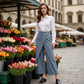 👖 Pantalon court décontracté en patchwork pour femme – Tendance, léger & parfait pour l'été 🌸