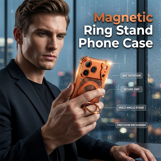 Coque Minimaliste avec Anneau Support Rotatif