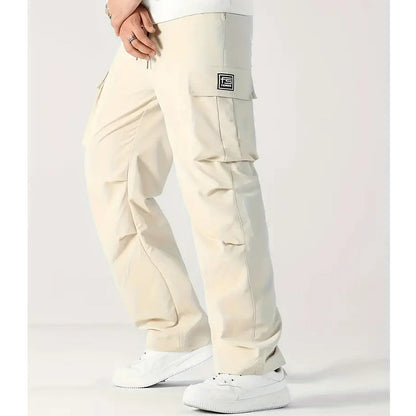 👖 50 % DE RÉDUCTION EN CE MOMENT ! 🛠️ Pantalon stretch pour homme avec poches – Poches multiples et taille à cordon – Pantalon droit décontracté – Idéal pour le travail, les voyages ou les journées actives 🏃‍♂️