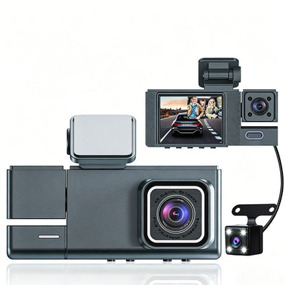 🚗 PROMO LIMITÉE 50% DE RÉDUCTION ! ✨ Caméra de Conduite 3 Canaux 1080p – Avant, Arrière, Intérieur, Wi-Fi ✨