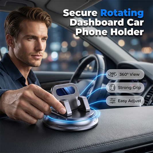 📱 PROMO LIMITÉE 50% DE RÉDUCTION ! 🚗 Support Téléphone Voiture Rotatif pour Tableau de Bord – Installation Rapide, Antidérapant & 360° Réglable ⚡