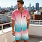 Ensemble 2 pièces chemise hawaïenne et short pour homme
