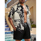 Ensemble 2 pièces chemise hawaïenne et short pour homme