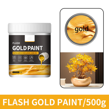 Peinture dorée scintillante multi-usages à base d’eau