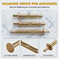 ⚒️🔨 PROMO FLASH 50% ! Set de 60 Ancres à Marteau Professionnelles – Acier Galvanisé Haute Résistance, pour Béton & Brique, Fixation Rapide & Sécurisée 🧱