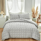 📢⏰🛏️ DERNIER JOUR – PROMO -50% ! Ensemble de Housse de Couette 3 Pièces – Texture Plissée, 6 Couleurs, 7 Tailles, Lavable en Machine