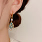 📢📢50 % DE RÉDUCTION !! ⏰Boucles d'oreilles créoles pendantes bleu ciel