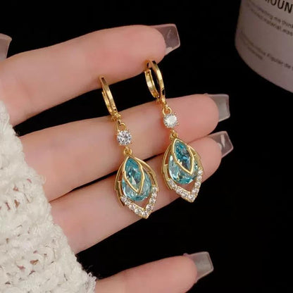 📢📢50 % DE RÉDUCTION !! ⏰Boucles d'oreilles créoles pendantes bleu ciel
