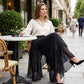 👖✨ PROMO FLASH 50% ! Pantalon Femme Mousseline Large & Asymétrique – Ceinture Élastique, Style Jupe-Pantalon, Tissu Léger & Aérien, 3 Couleurs 🌬️