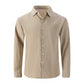 🌿 Chemise Homme en Lin à Manches Longues & Boutonnage Classique