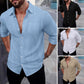🌿 Chemise Homme en Lin à Manches Longues & Boutonnage Classique