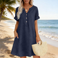 ❤️Robe Tunique Femme Décontractée à Col V avec Poches