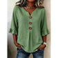 👚 50% DE RÉDUCTION 🌸 Blouse à col en V et manches à volants – Tissu fluide & léger – Parfaite pour un look romantique ou chic au quotidien – facile à associer avec jean ou jupe ✨🌿