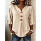 👚 50% DE RÉDUCTION 🌸 Blouse à col en V et manches à volants – Tissu fluide & léger – Parfaite pour un look romantique ou chic au quotidien – facile à associer avec jean ou jupe ✨🌿
