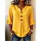 👚 50% DE RÉDUCTION 🌸 Blouse à col en V et manches à volants – Tissu fluide & léger – Parfaite pour un look romantique ou chic au quotidien – facile à associer avec jean ou jupe ✨🌿