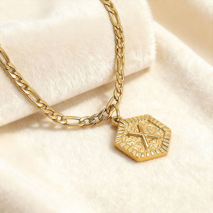 📢📢-50% !! ⏰Bracelet de cheville initial doré avec chaîne Figaro