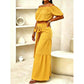 👒 50% DE RÉDUCTION ✨ Ensemble femme épaules dénudées à pois – Taille haute élégante & léger – Indispensable de l’été – parfait pour les journées chaudes, les vacances ou un look rétro-chic 🍋