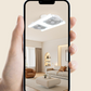 Ventilateur de plafond moderne 2 en 1 avec éclairage LED