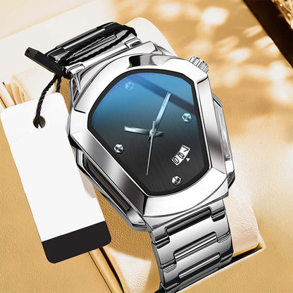 ⏳⌚ PROMO LIMITÉE 50% ! Montre Homme Quartz Cadran Losange – Acier Inoxydable, Cadran Dégradé, 8 Combinaisons, Style Unique & Élégant ✨