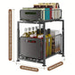 💪 50% DE RÉDUCTION! 🥫 Étagère Double Coulissante Organisateur de Placard – 5 hauteurs réglables, 2 plateaux & acier carbone robuste – Grande capacité, sans installation – Idéal pour cuisine & rangement ✨