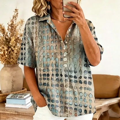 Blouse À Col Décontractée Coupe Ample pour Femme - Été