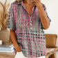 Blouse À Col Décontractée Coupe Ample pour Femme - Été