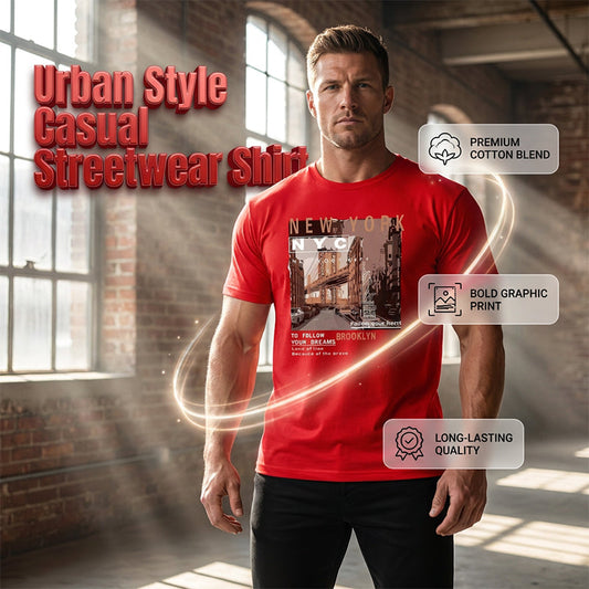 📢📢50% OFF !! ⏰Urban Style New York City Short Sleeve Top