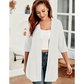 🧥 PROMOTION LIMITÉE -50% ! ✨ Cardigan ouvert femme grande taille – Léger, mi‑long, manches courtes 🍁