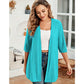 🧥 PROMOTION LIMITÉE -50% ! ✨ Cardigan ouvert femme grande taille – Léger, mi‑long, manches courtes 🍁
